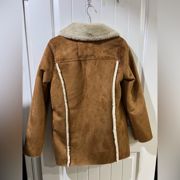 Abercrombie Kids Faux Suede Sherpa-Lined Coat - Picture 3 of 4